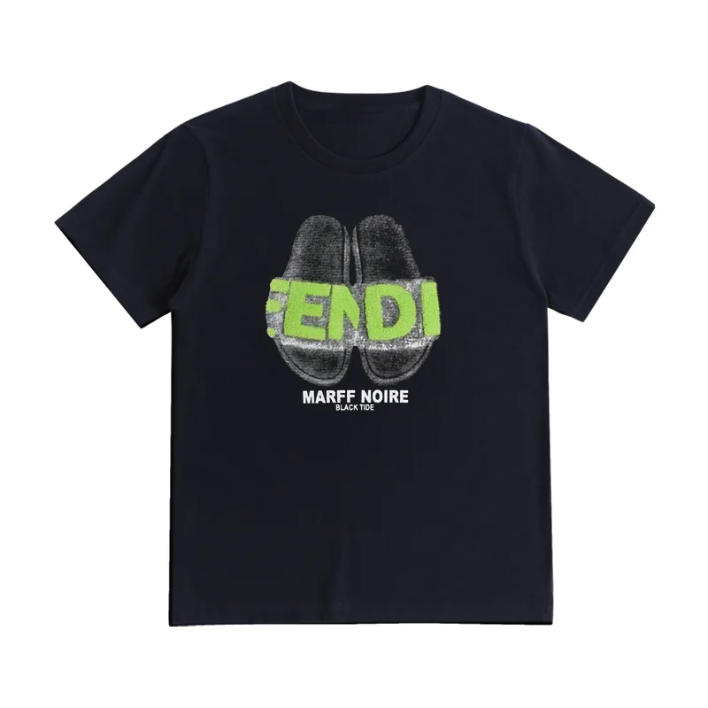 

2024 Summer Fashion Trend New Cotton Print Fashion High-end Brand Loose Men's and Women's Fashion Brand Short Sleeve T-shirt