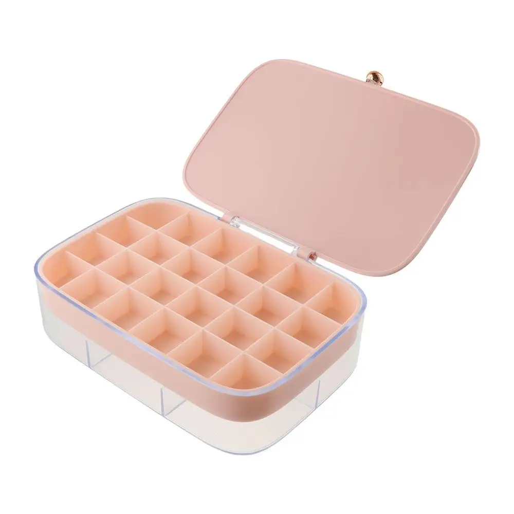 Large Capacity Jewelry Storage Box Double-Layer Multi Grid Jewelry Display Case Dust Prevention Anti-oxidation