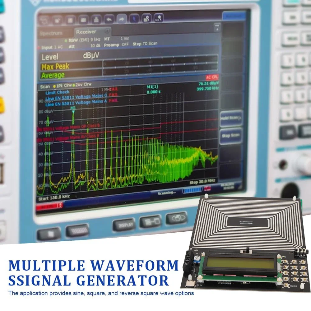 0.1-30KHZ 7.83HZ Schumann Signal Generator Resonance Frequency Pulse Audio Resonator Sine Wave Square Wave Inverted Square Wave