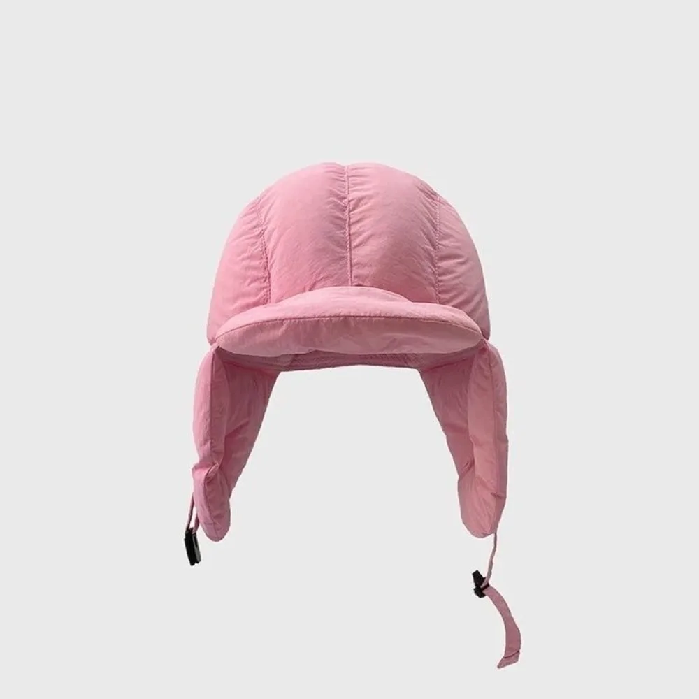 Retro Thickened Lining Pullover Bomber Hat Padded Thermal Ear Protection Trapper Hat Soft Adjustable Buckle Flying Hat Winter