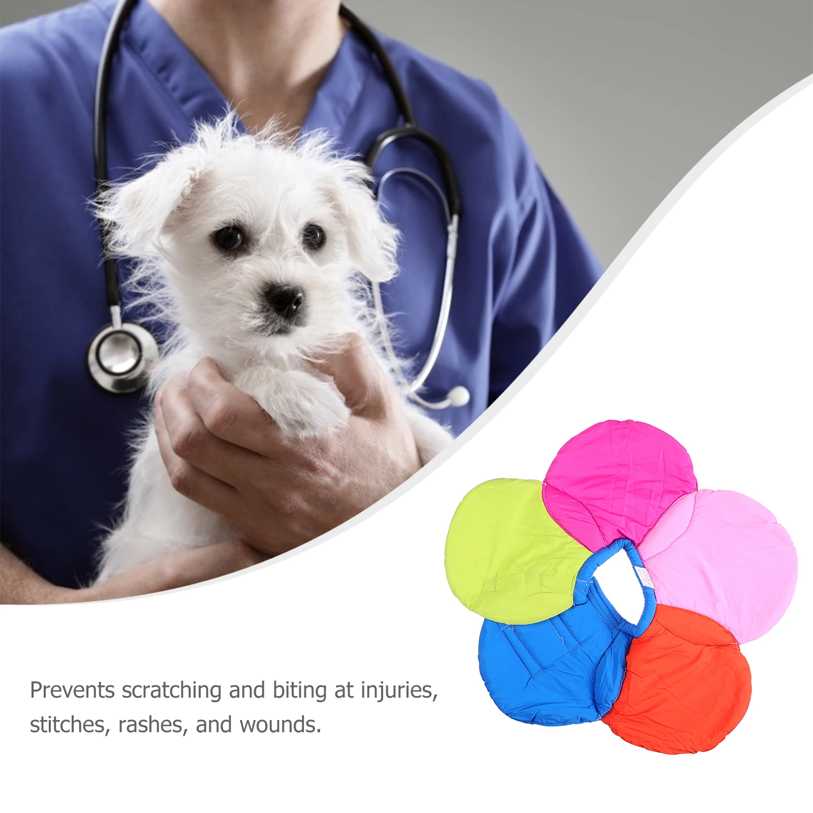 

Adjustable Pet Cat Kitten Flower Shape Healing Protective Cone Anti-Lick Anti-Scratch Neck Collar For Surgical Wound Recovery