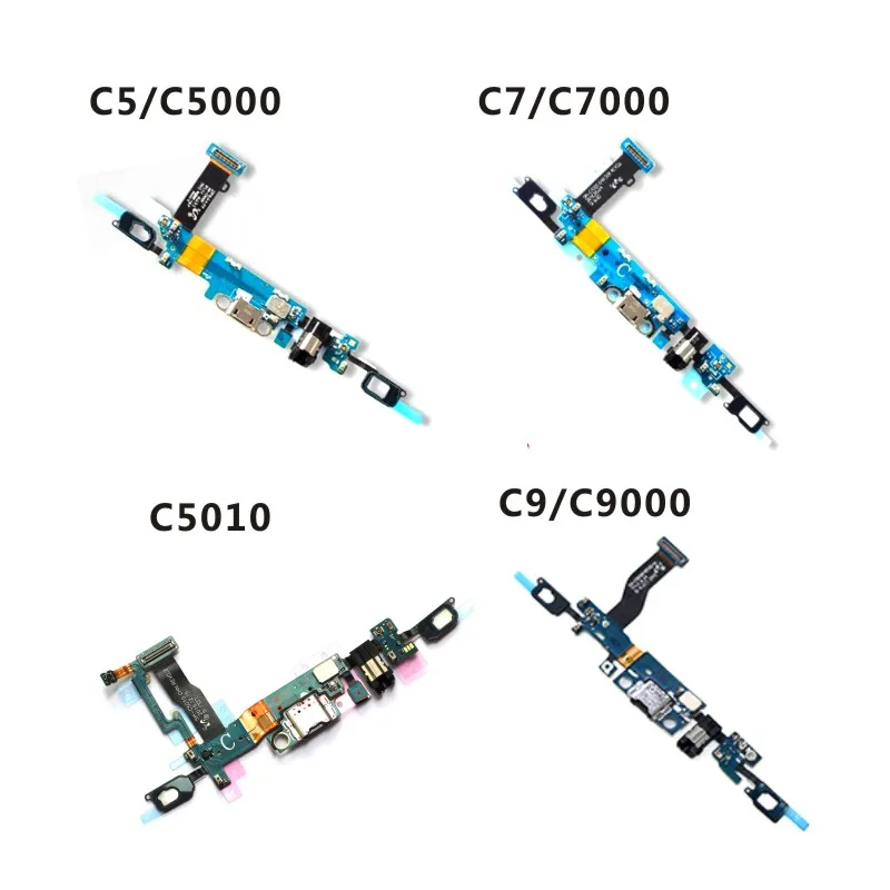 USB Charging Dock For Samsung C5 C5000 Flex Cable C7 C7000 C7010 C5010 C9 C9000 Charger Port Board Headphone jack