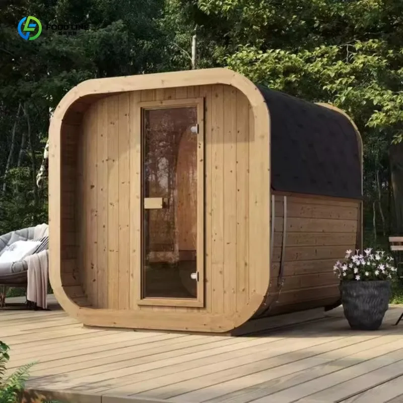 

Customized High Quality Red Cedar Outdoor Sauna Practical Traditional Sauna For Villas