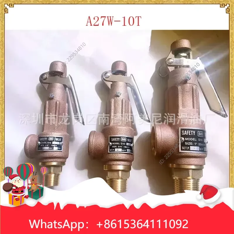 de alta calidad for A27W-10T Micro Opening All Copper Valve DN15 DN20 DN25 Air Compressor Accessories Compatible For Model，1p