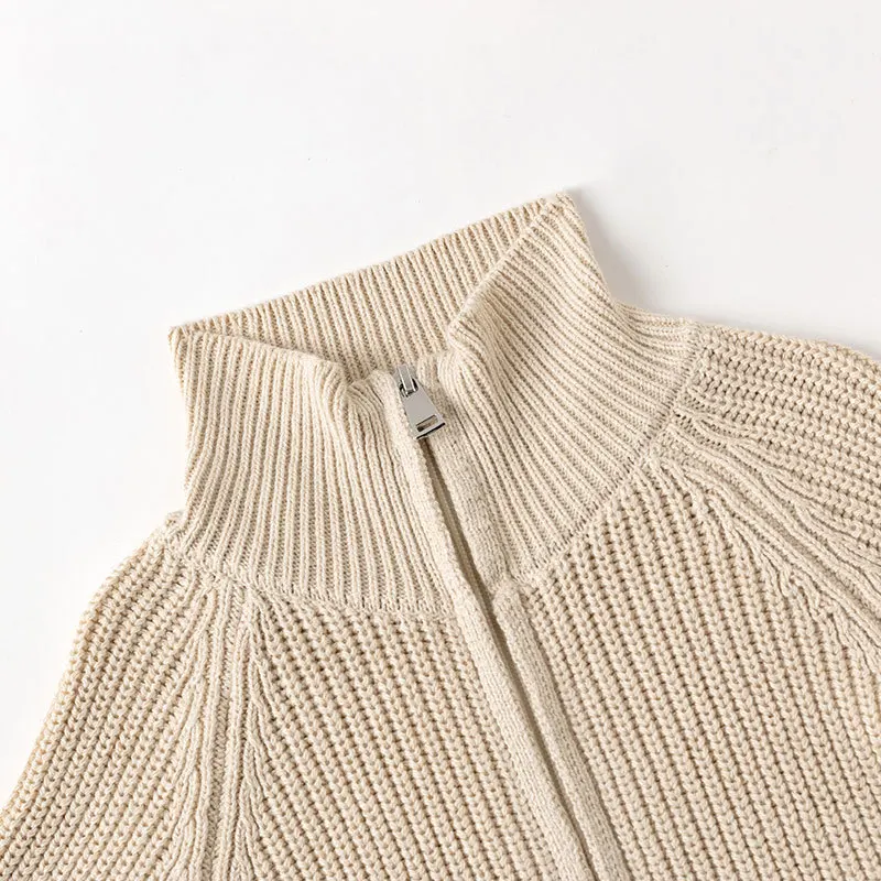 Winter Kids Knit Cardigan Sweater Cotton Pullover with Zipper Boys & Girls Outerwear Casual Versatile School Teen Children Tops