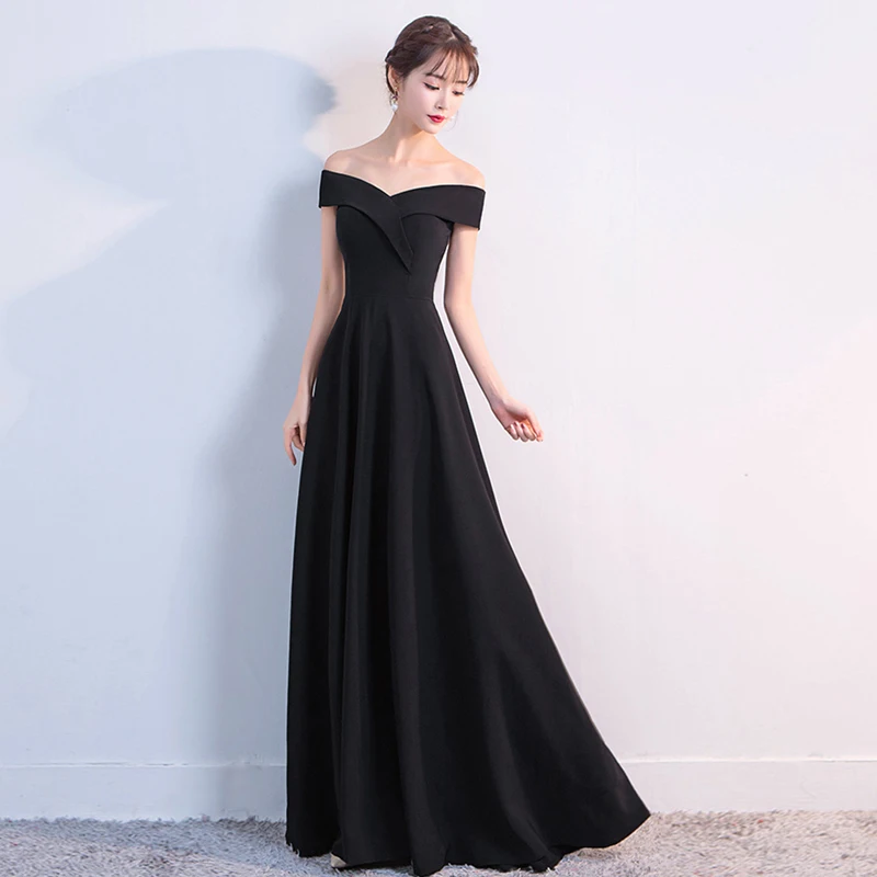 Damen-Abendkleid mit freiem Schulterbereich, elegantes, bodenlanges Kleid, hochwertige, schlichte, luxuriöse Bankett-, Party-, Abschlussball-, Cocktail- und formelle Kleidung – Detail 7
