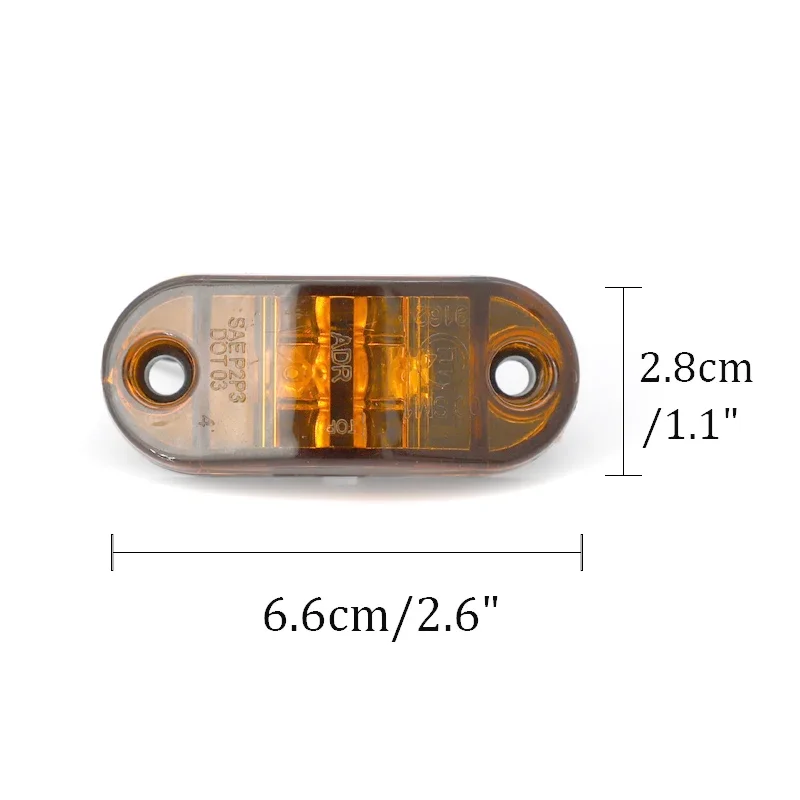 2/1PCS 12V 24V Truck Daytime Running lights DRL LED Lamps Warning Lights Side Marker Light LEDs Diode Light for Trailer