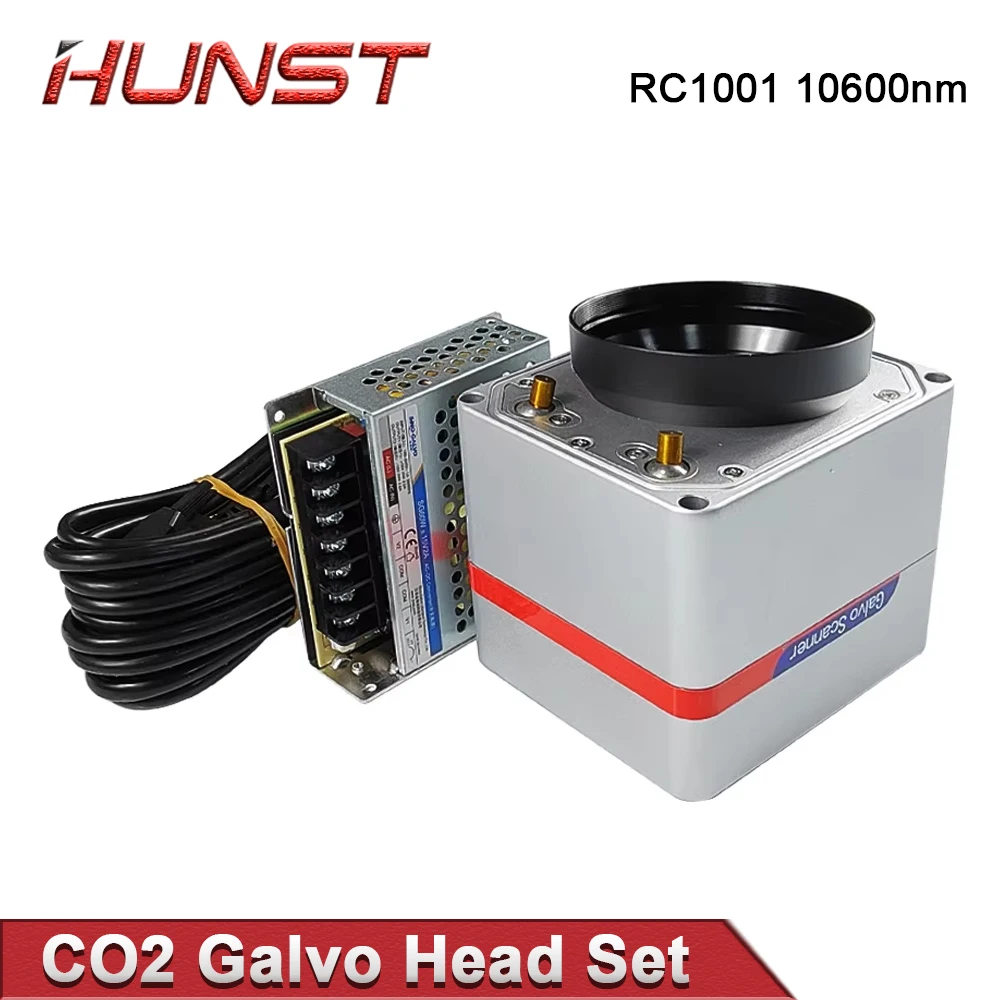 Hunst SINO-GALVO RC1001 CO2 Laser Scan Galvo Head Set 10600nm Aperture 10mm Galvanometer Scanner with Power Supply