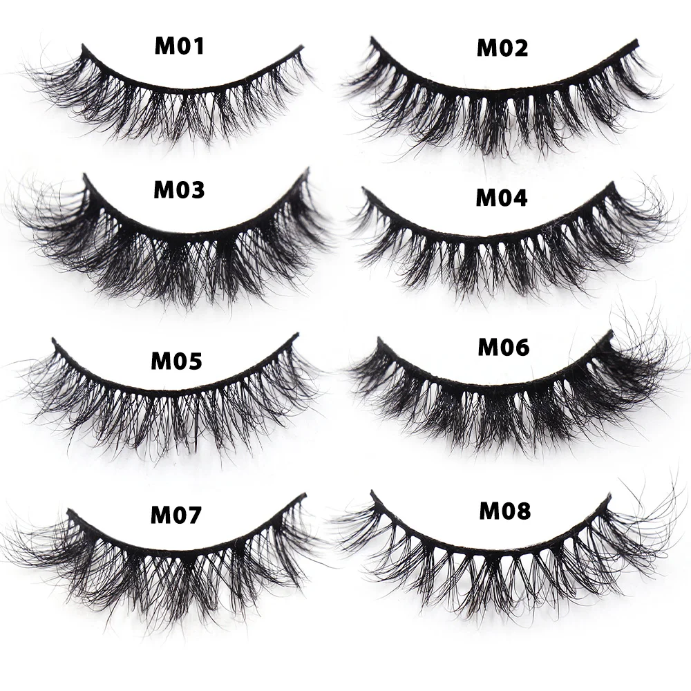 LEHUAMAO Maquiagem Short Natural Mink Lashes Fluffy Wispy  Eyelashes Volume 12mm-15mm False Eyelashes Eyelash Extensio makeup