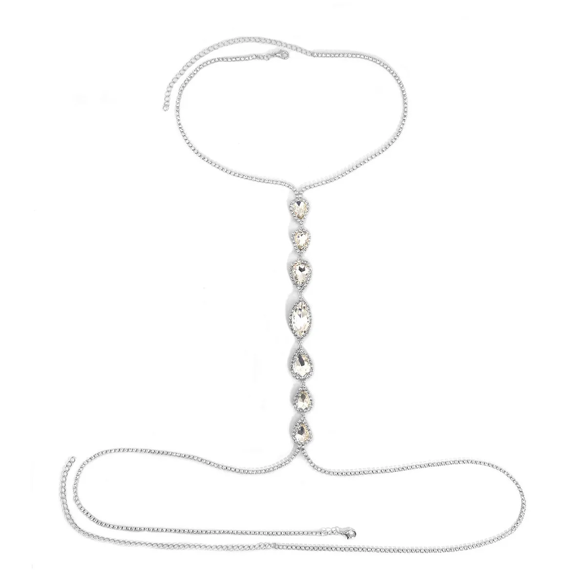1 Piece of Women\'s Sexy Rhinestone ChestChainbody ChainLuxuriousWaistParty Fashion