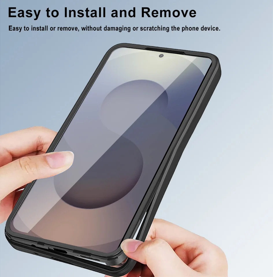 Funda magnética con protección de pantalla PTE de 360 grados para Samsung Galaxy S26 S25 Edge S24 S23 S22 Ultra PLUS FE A07 A56 A36 A26 A16 5