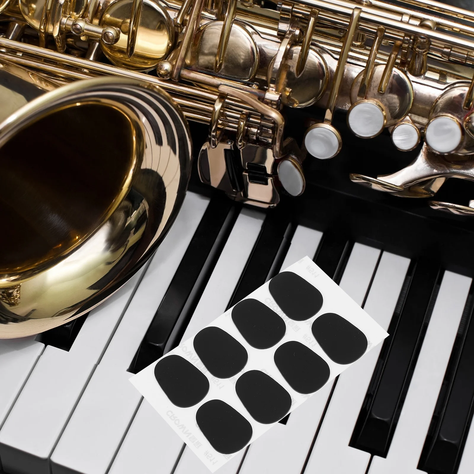 

80Pcs Silicone Saxophone Cushions Mouthpiece Pads Practical Adhesive Pads for Clarinet Oboe No Residue Soundproof Accessories
