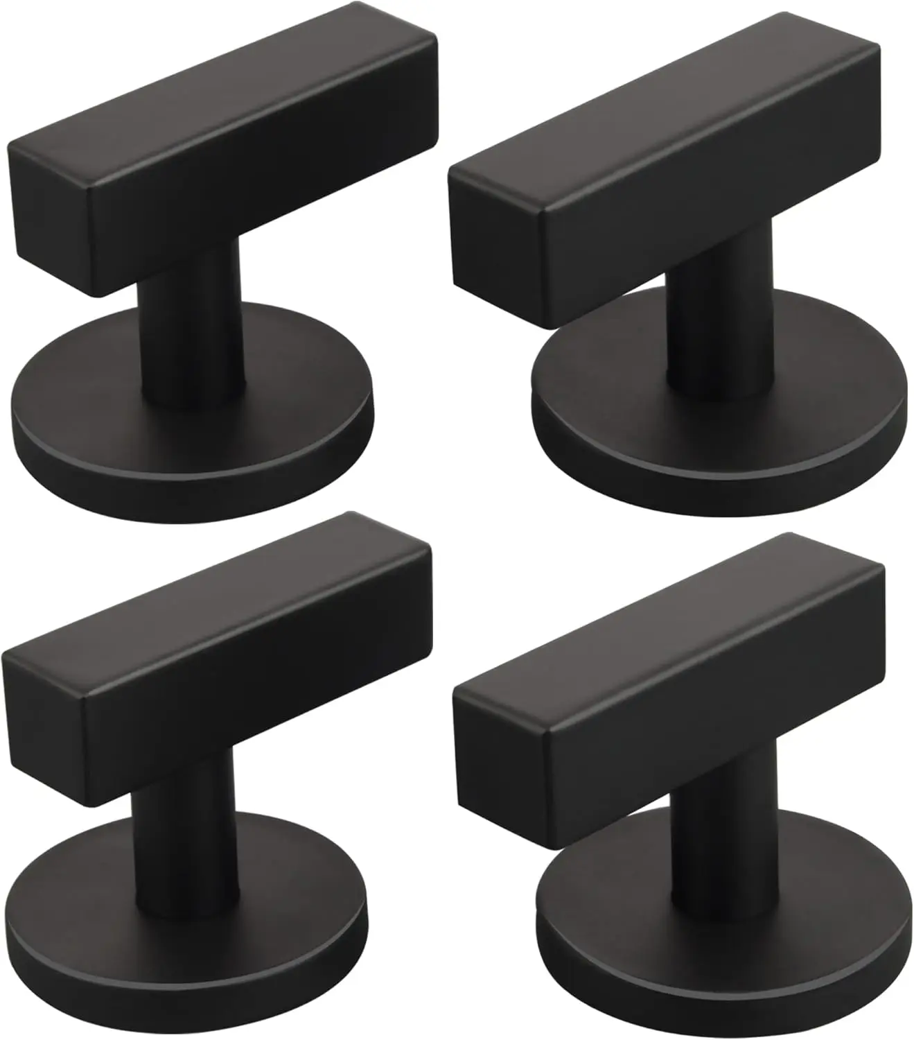 4PC Sturdy Coat Magnetic Hooks Hangers Anti-scratch BlackMagnets Large Hooks for Coat Robe Towel Key Hat