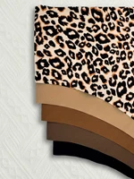 5PCS Leopard & Neutral Solid V-Waist Thongs, No Show Seamless Ultra Soft Breathable Basic Everyday Women Underwear - Image 3
