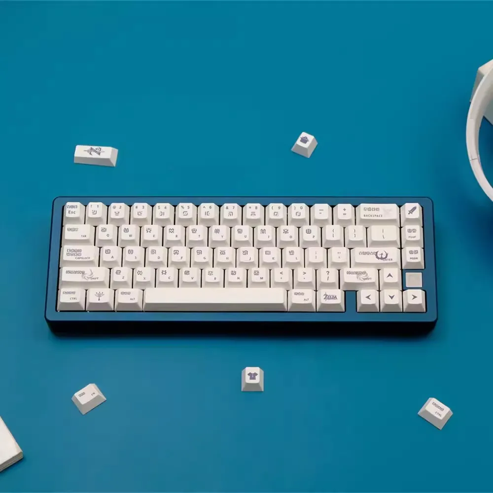 

Колпачки для клавиш аниме GMK, краситель PBT, колпачки для клавиш с вишневым профилем, колпачки для клавиш Keychron Q2 K2 65% 75% Anne GH60 GK64 для покера, 1 комплект