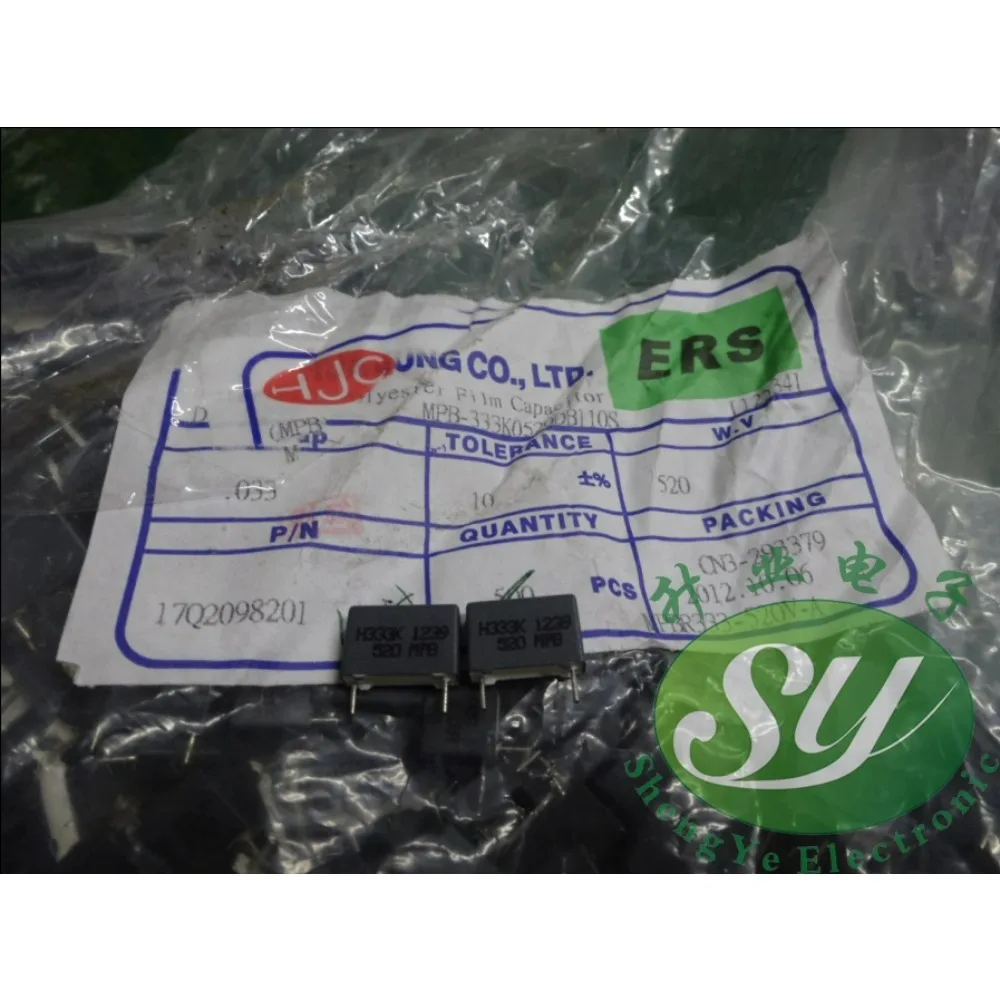 

50PCS 0.033uf/520v 33nf 333 brand new 10mm film capacitor