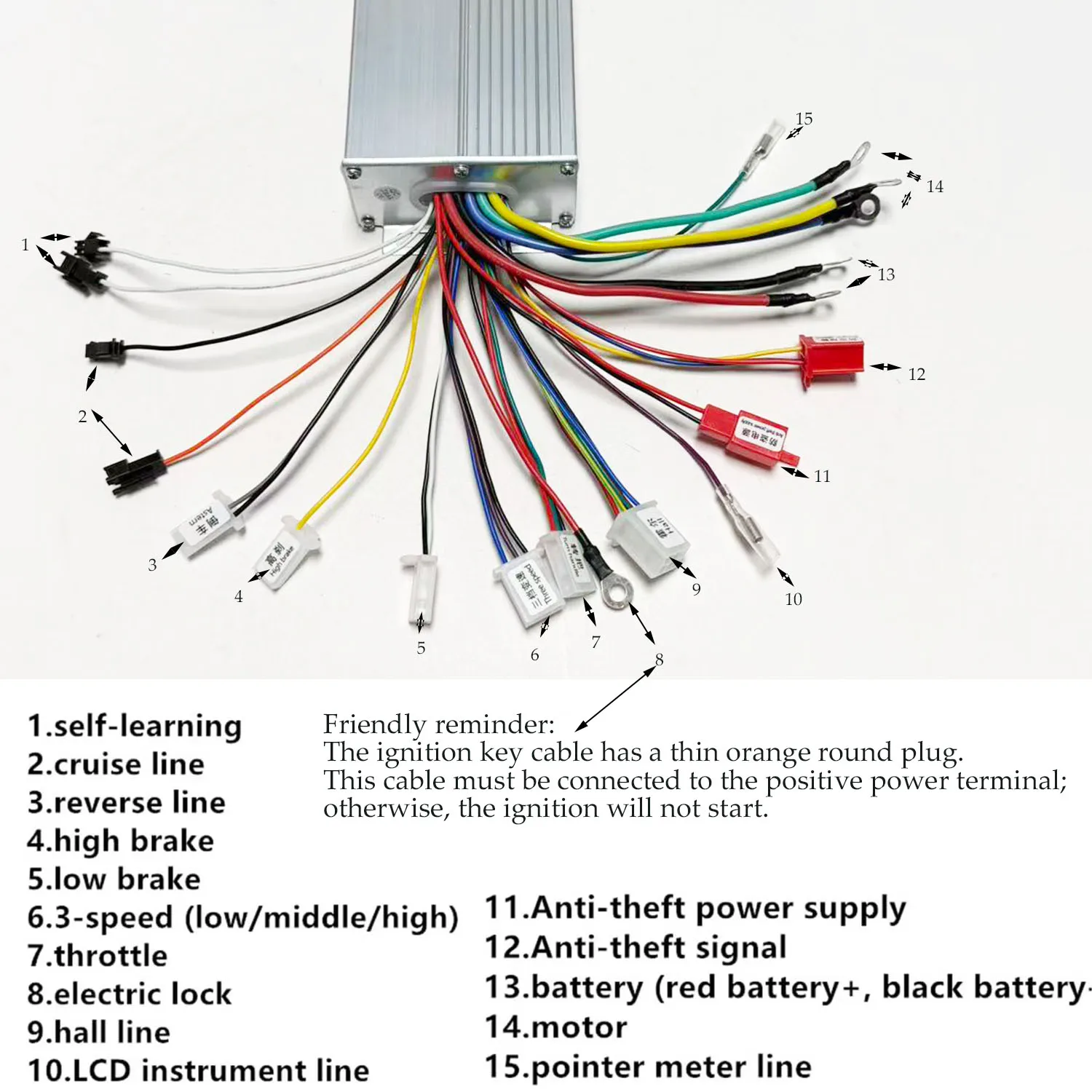 48V 60V 64V 72V 1000W 1500W Electric Controller 12 Tube Dual Mode Brushless Controller Speed Motor for scooter e-bike skateboard