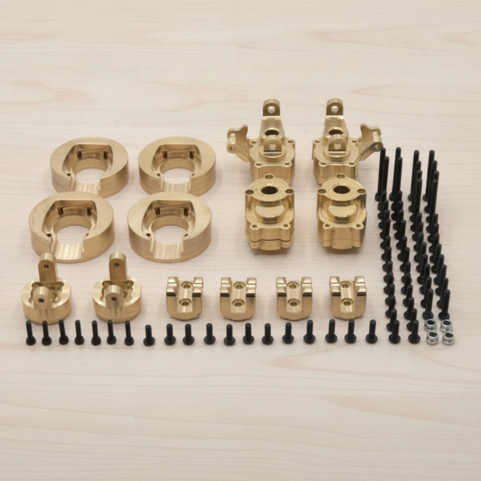 Brass Upgrade Parts Precision-Machined RC Car Parts with Fasteners Brass Counterweights High-Strength Fastener Kit Accurate