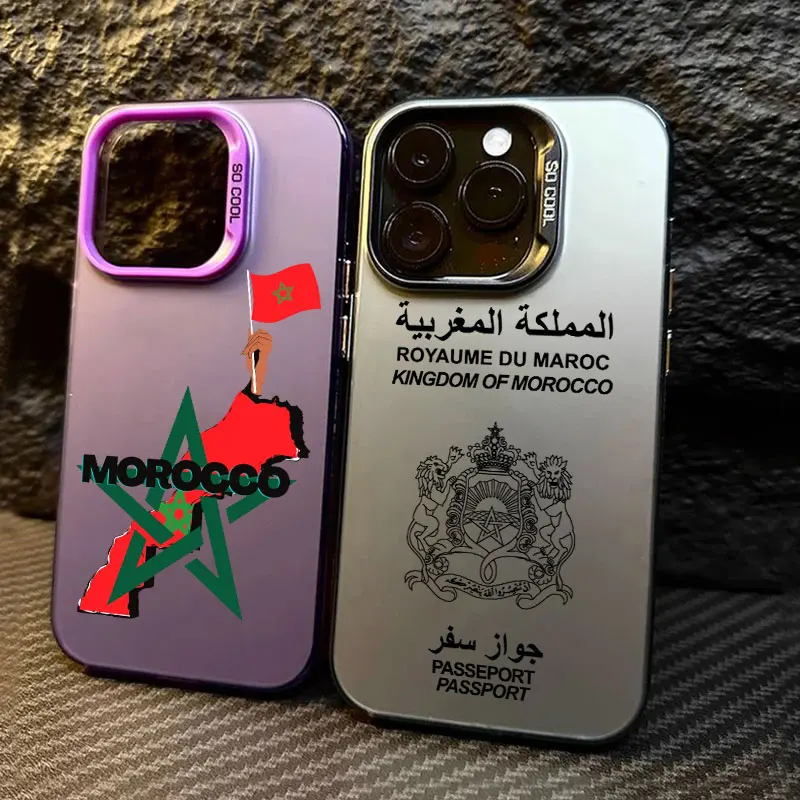 Marokko Flagge Passhülle Löwe Coque für Apple iPhone 17 Air 16e 16 14 15 13 11 Pro Max Plus 12 17 Pro stoßfeste Hülle Handyhülle