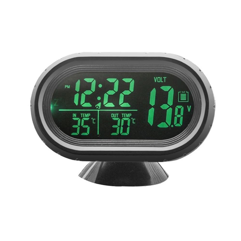 Woltomierz samochodowy 3 w 1 12/24 V Automatyczny cyfrowy woltomierz samochodowy LED Termometr Samochód ciężarowy Ładowarka USB Miernik prądu Detektor napięcia