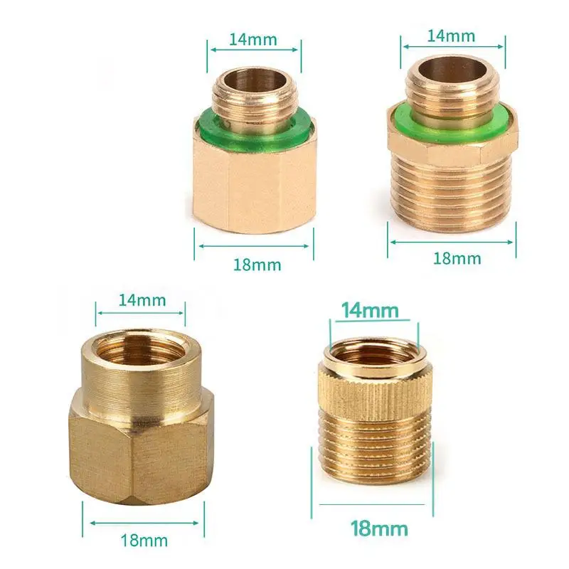 1Pcs Brass Reducing Straight Connector 14/18mm, Agricultural Sprayer Accessory For Spray Boom Connection