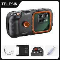 TELESIN Diving Waterproof Phone Case Universal Phone Camera Shoot Hand Grip Holder Shooting Aid Remote Control Handle