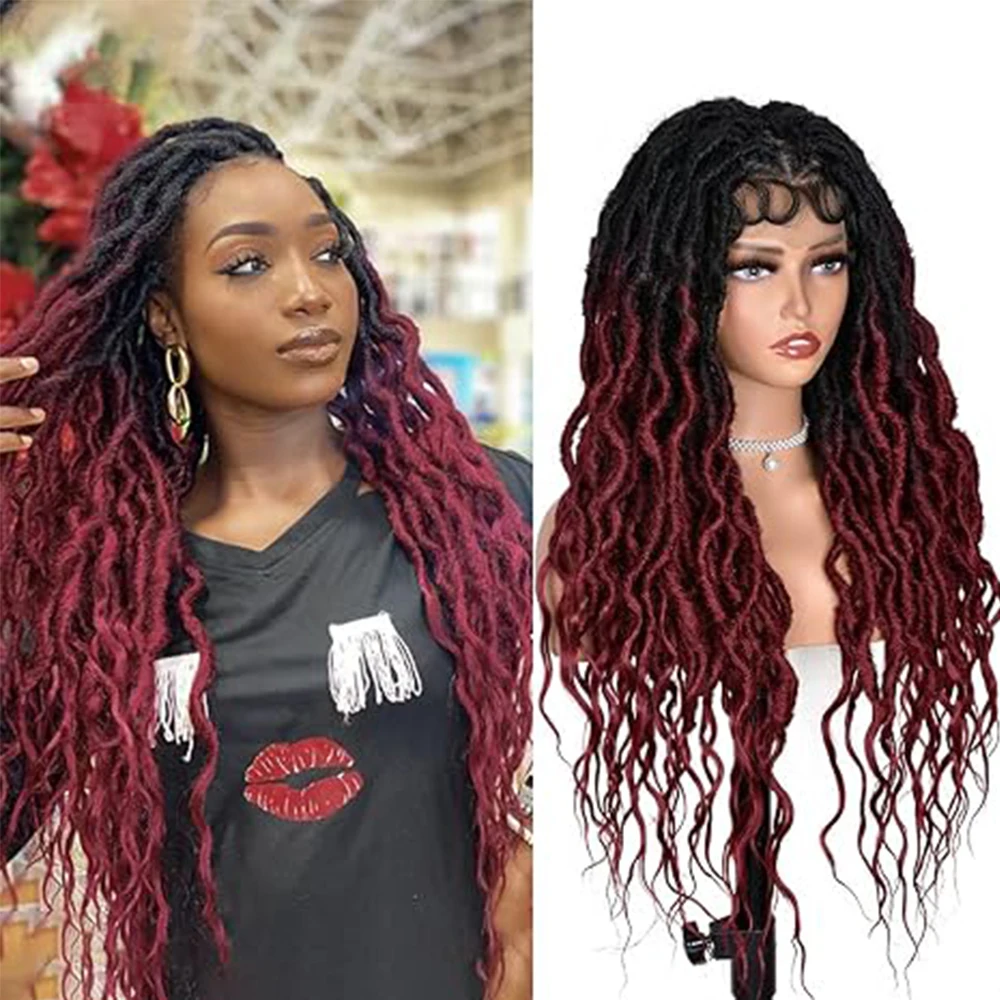 parrucca-intrecciata-rossa-sfumata-da-32-pollici-in-pizzo-completo-faux-locs-sintetici-all'uncinetto-con-baby-hair-leggera-e-confortevole-per-uso-quotidiano