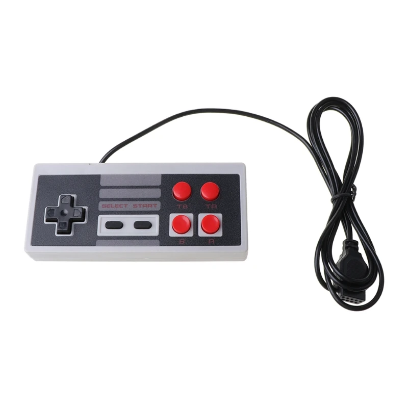 hot 2PCS Handle Game Controller Classic Wired 2 Buttons 4 Buttons For 9 Pin NES Gaming Accessories Universal Joystick