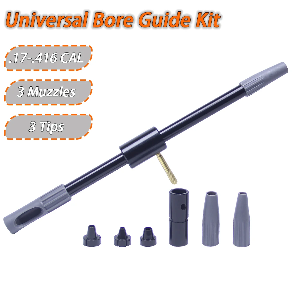 

Тактический универсальный комплект направляющих с 3 направляющими для намотки для выравнивания стержня для очистки и очистки огнестрельного оружия подходит для большинства винтовки с болтовым механизмом