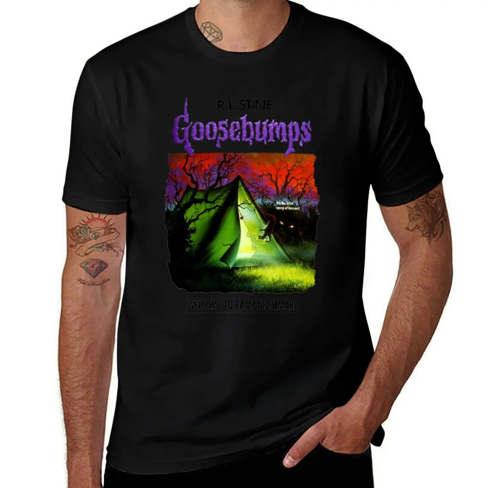 

Goosebumps - Welcome to Camp Nightmare T-Shirt anime clothes summer clothes Personalized t-shirt fitted t shirts for men