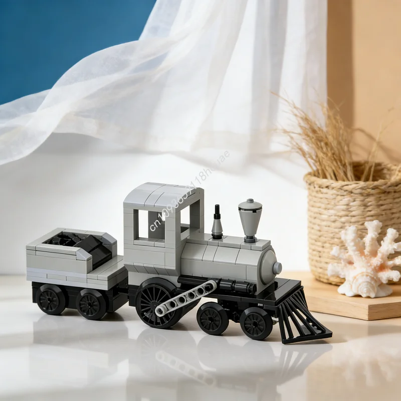 

244 детали MOC Модель поезда «Попай» (Locomotive Train), конструктор, игрушка для сборки, подарок на Рождество, развивающая игрушка для творчества