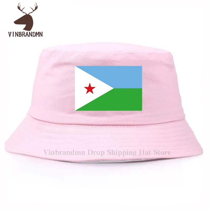 2022 hot sale fashion Djibouti country Flag unisex baseball cap summer outdoor visor bucket hat 100% cotton hip hop fishing hats