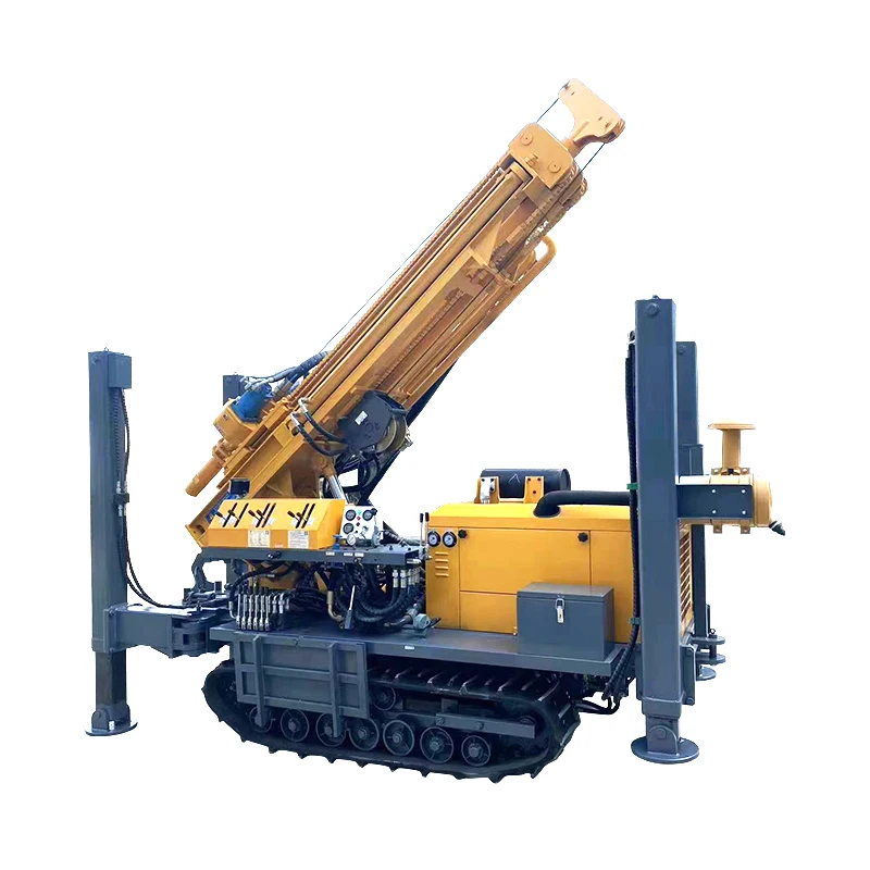 Brief Details of Mini Crawler Drill 80 Meters Hammer Water Well Auger Drilling Rig Low Emissions for Urban Construction