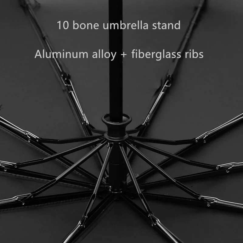 For Mercedes-benz Rolls Royce 10 Bone Automatic Folding Black Glue Sunscreen Umbrella Car Logo Business Gift Umbrella
