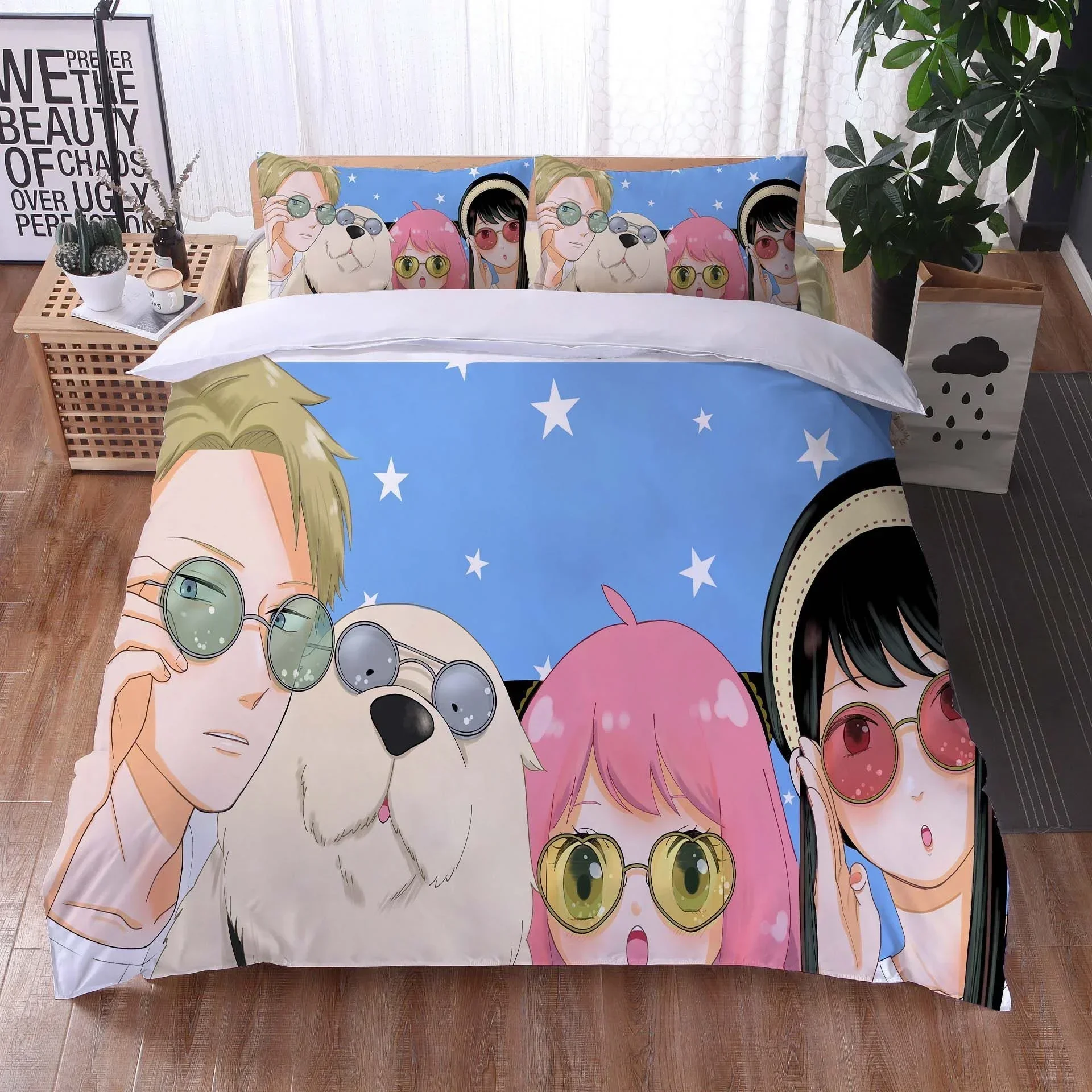 أنيمي جاسوس x الأسرة مريحة لحاف غطاء لحاف المخدة طقم سرير غرفة نوم الأطفال الديكور المنسوجات المنزلية