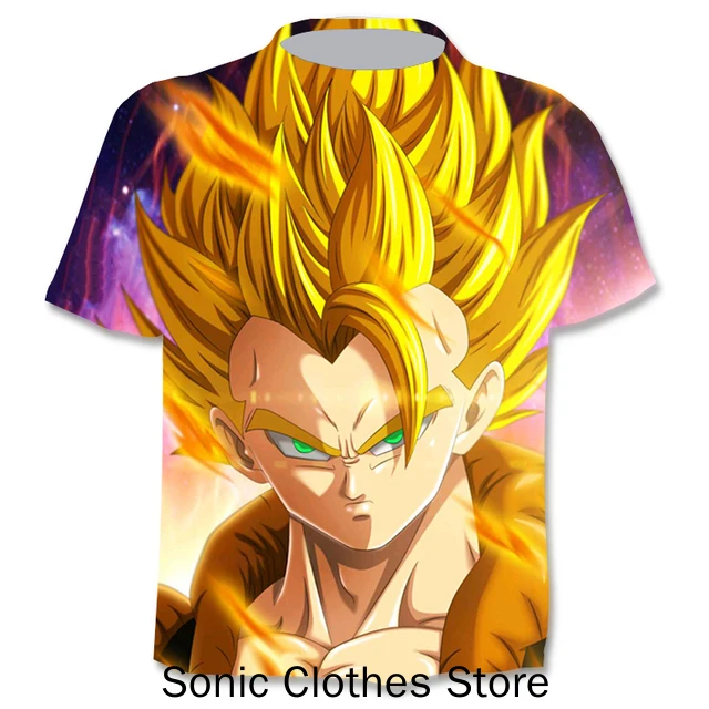 

2025 T Shirts Dragon Ball Z Children Men T-shirt Harajuku Style Trend Goku High Quality Clothing Anime Tops Summer Cool T-shirt