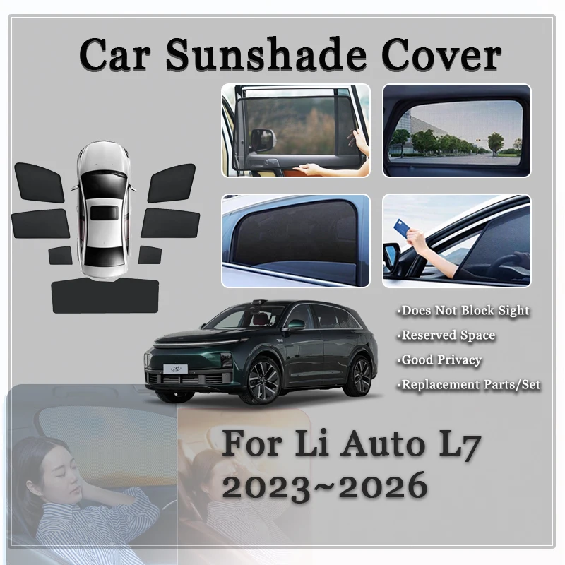 For Li Auto L7 Lixiang L7 2023 2024 2025 2026 Car Sunshade Pads Magnetic Sun Visors Window Shade Windshields Covers Accessories