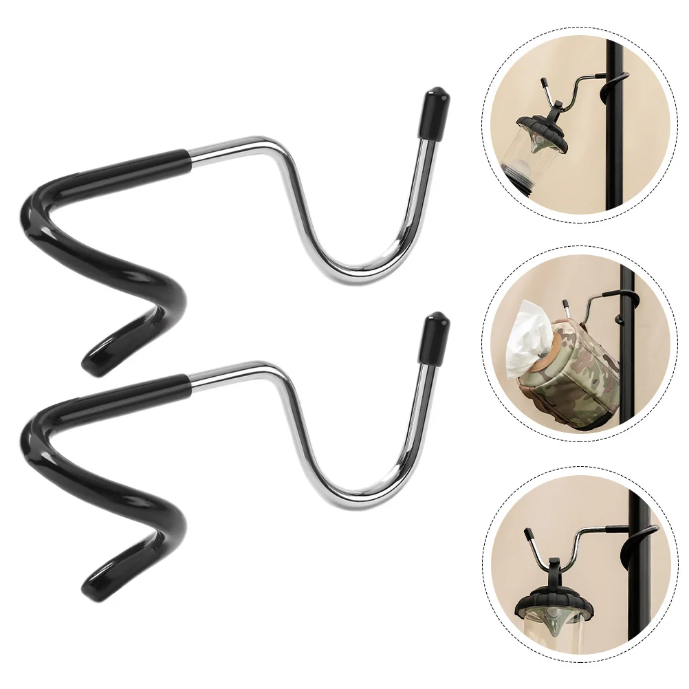 2 قطعة خطاف إضاءة التخييم دوامة القطب هوك المضادة للانزلاق خيمة مصباح شماعات للتخييم في الهواء الطلق التنزه الصيد فانوس معلقة والعتاد