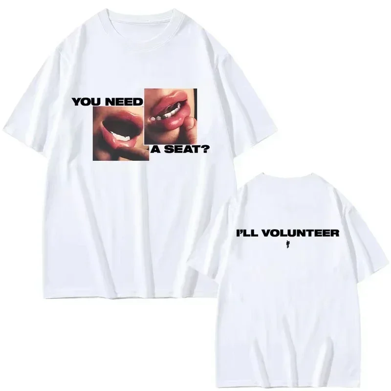 2026 Summer Men Women Short Sleeve  Tee High Quality Billie Hit Me Hard and Soft T-Shirt Streetwear Y2k Print Tee Tops