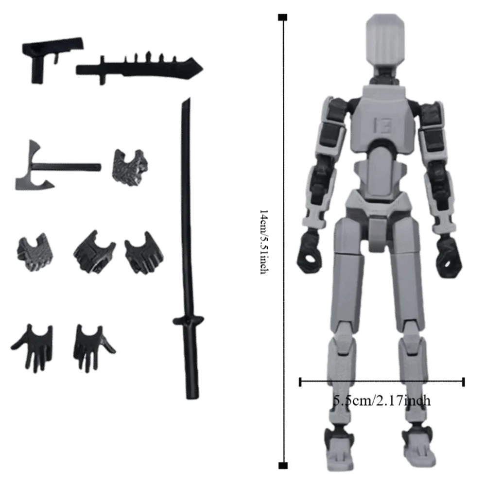 Robot Articolato Modellabile, Robot Trasformabile Multi-Articolato, Action Figure Robot Mobile, Giocattolo Portatile, Robot Che Cambia Forma