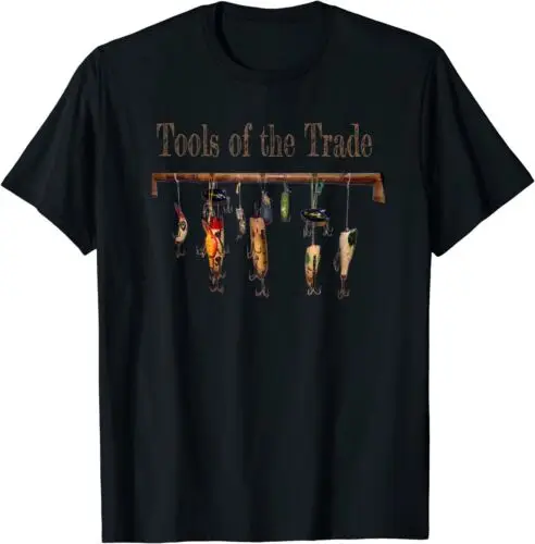 NEW LIMITED Cool Fishing Lures Tools Of The Trade Fish T-Shirt