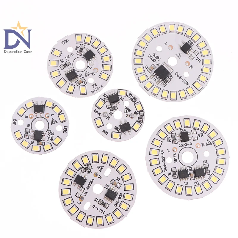 Placa SMD Placa Circular Módulo Fonte de Luz, Downlight Chip Spotlight, Lâmpada LED Patch, 220V AC