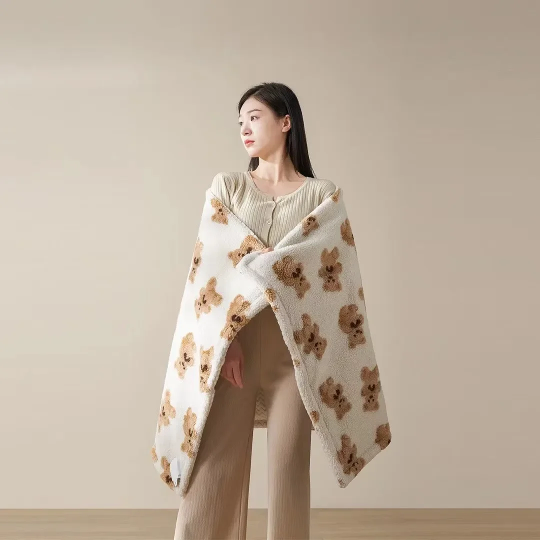 GIPIN Bear Flanela Warm Up Blankets, Pernas de mesa, Aquecimento Manta Pequeno Cobertor, Novo, 2023