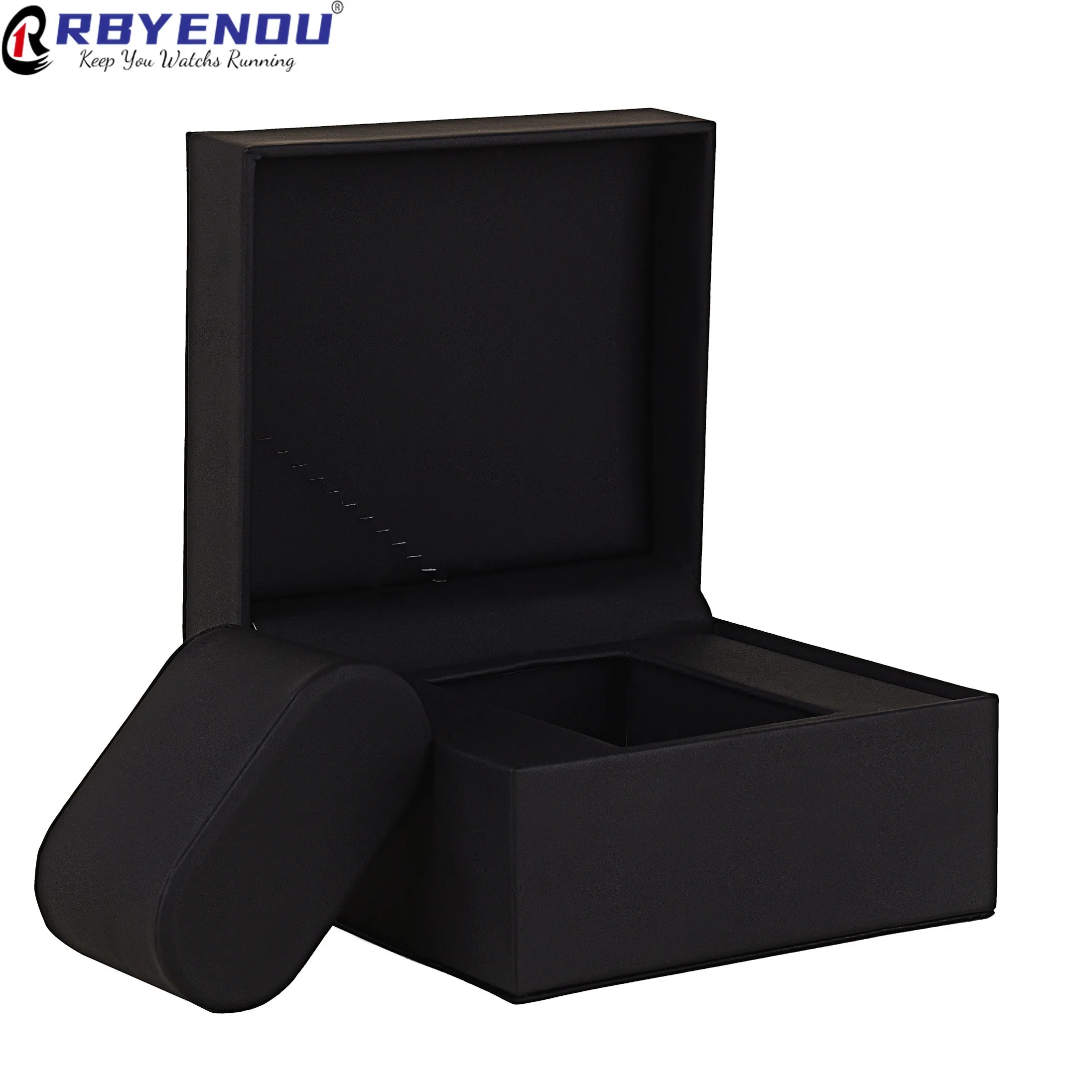 Exquisite Black Watch Case Box Free Customized Logo Perfect For Personal Gifts Business Needs Travel Organization OEM