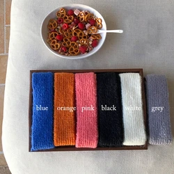Fashion Solid Color Knit Scarf for Girls Casual Punk Y2K Scarf Decorative Accessories Female Long Scarf Neck Dropshipping
