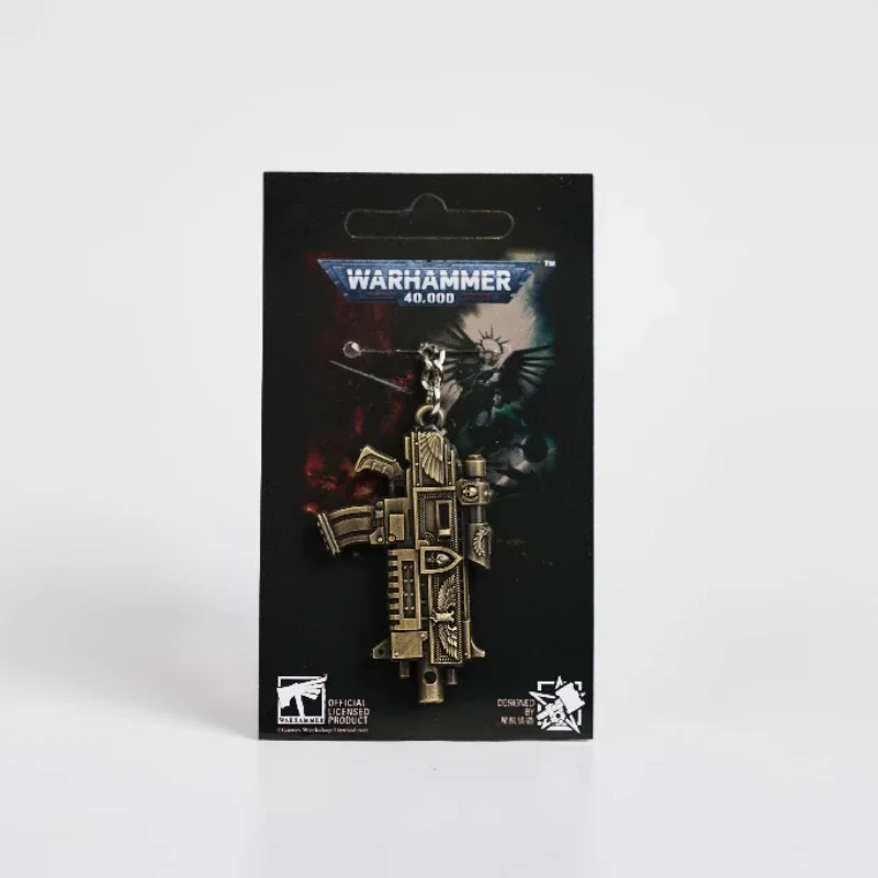 Starforged Warhammer 40K Space Warrior 2 Master-crafted Bolt Rifle Keyring Decorative Pendant Peripheral Toy Model Gift