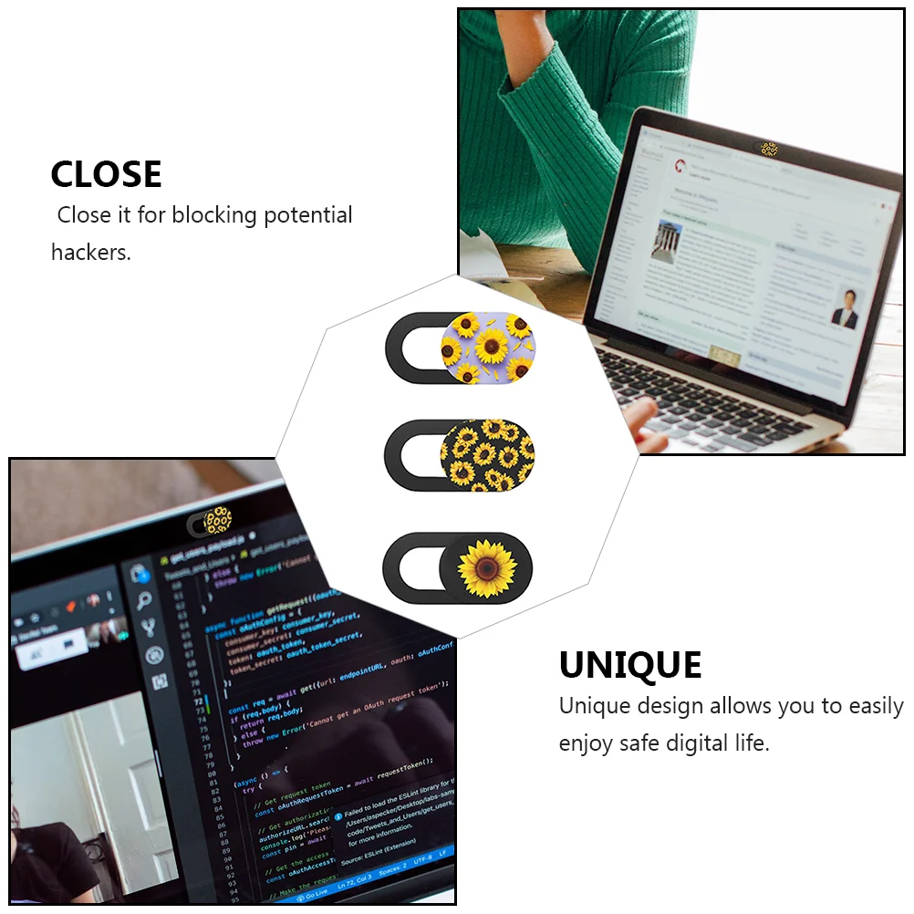 

3-шт. чехол для камеры, слайдер для веб-камеры, компьютерный объектив, мультяшный слайдер, анти-подглядывающий конфиденциальность