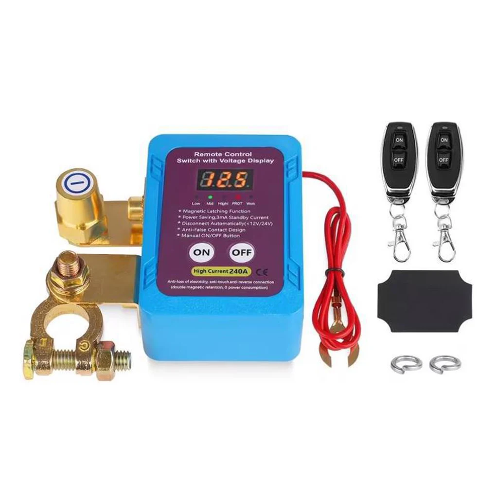 

Blue Remote Battery Disconnect Switch Real-time Voltage Display Ensures Easy Monitoring Of Battery Voltage With Manual