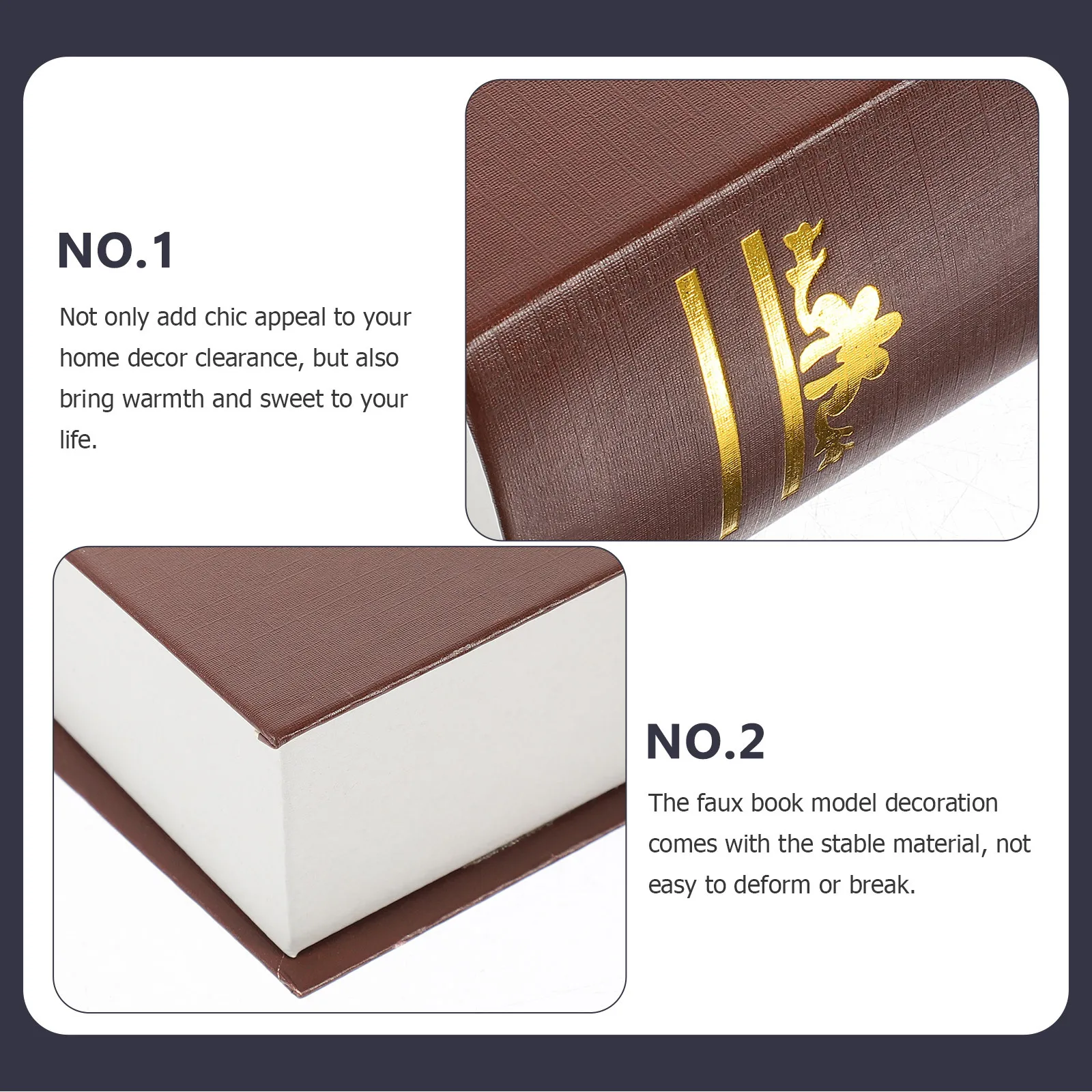 

6Pcs Simulation Book Decor Faux Book Decorative Ornaments for Home Office Coffee Table Living Room Hidden Storage Display