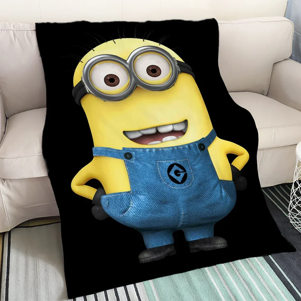 Bed Blankets for Adults Minions Throw Blanket Luxury Bedding Cobija Home Interior Fluffy Plaid Sofa Knee Soft Nap King Size &